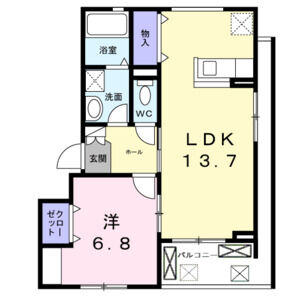 1LDK 間取り図
