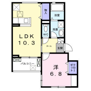 1LDK 間取り図