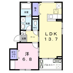 1LDK 間取り図