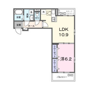 1LDK 間取り図
