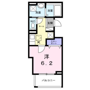 1K 間取り図