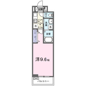 1K 間取り図
