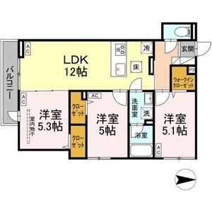 3LDK 間取り図