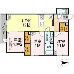 3LDK 間取り図