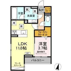 1LDK 間取り図