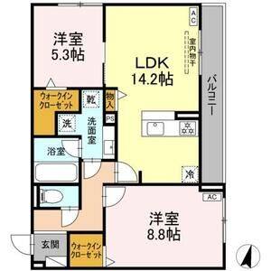 2LDK 間取り図