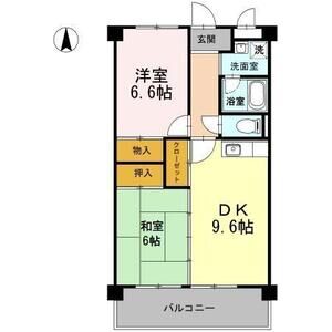 2DK 間取り図