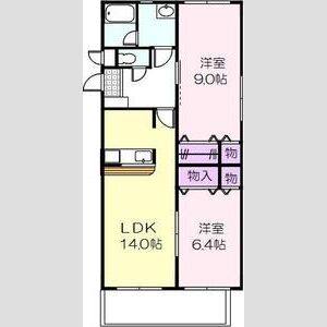 2LDK 間取り図