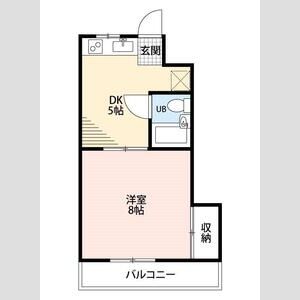 1DK 間取り図