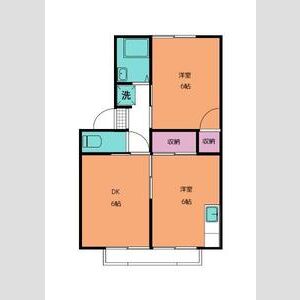 2DK 間取り図