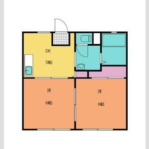 2DK 間取り図