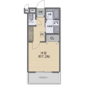 1K 間取り図