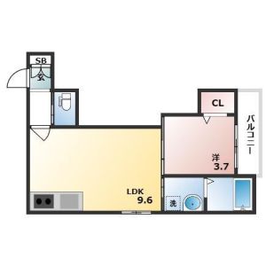 1LDK 間取り図