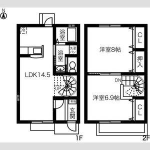 2LDK 間取り図