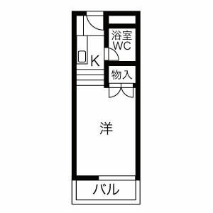 1K 間取り図