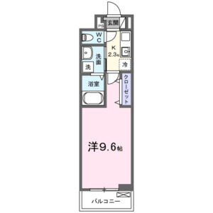 1K 間取り図