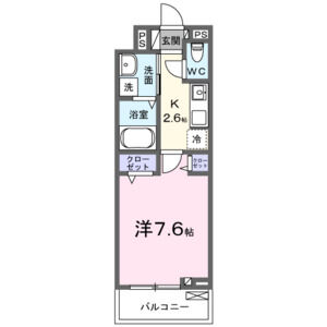 1K 間取り図