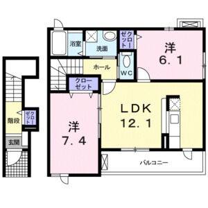 2LDK 間取り図