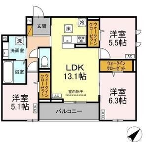 3LDK 間取り図