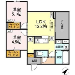 2LDK 間取り図