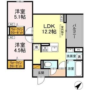 2LDK 間取り図