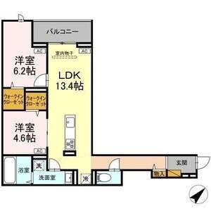 2LDK 間取り図