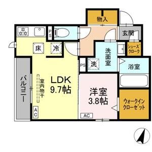 1LDK 間取り図