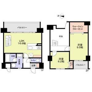 2LDK 間取り図