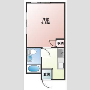 1K 間取り図