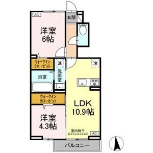 2LDK 間取り図