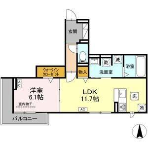 1LDK 間取り図