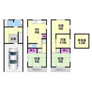 4DK 間取り図