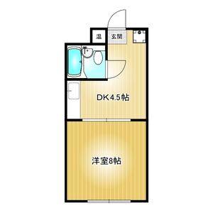 1DK 間取り図