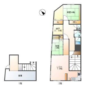 2LDK 間取り図
