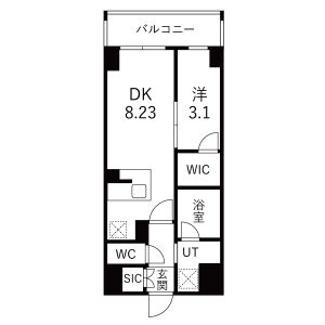 ワンルーム 間取り図