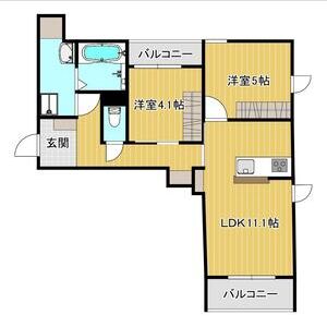 2LDK 間取り図