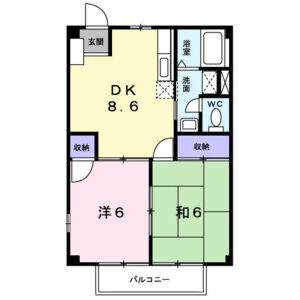 2DK 間取り図