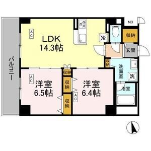 2LDK 間取り図