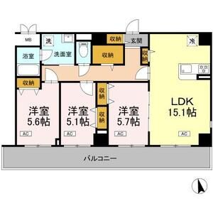 3LDK 間取り図
