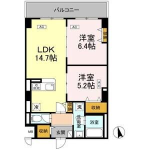 2LDK 間取り図