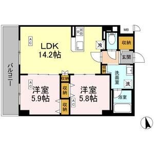 2LDK 間取り図