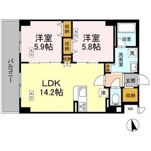 2LDK 間取り図
