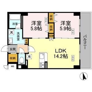 2LDK 間取り図