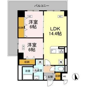 2LDK 間取り図