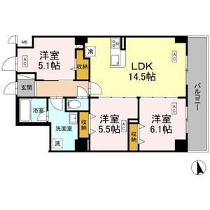 3LDK 間取り図
