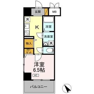 1K 間取り図