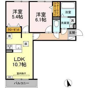 2LDK 間取り図