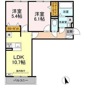 2LDK 間取り図
