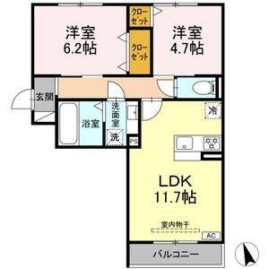 2LDK 間取り図