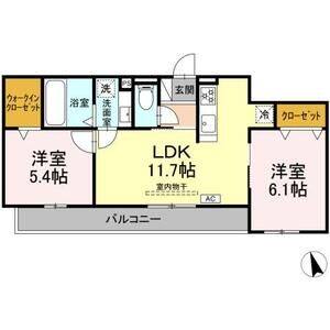 2LDK 間取り図